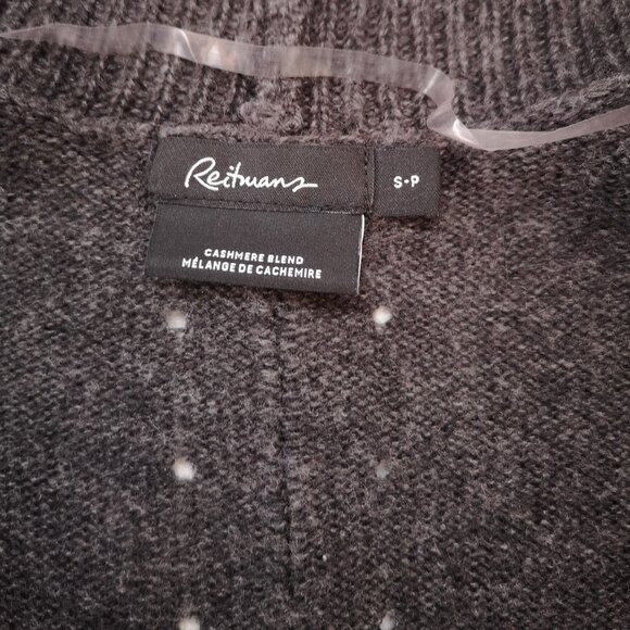 Reitmans Ladies Cashmere Blend Lt & Dk Grey Long Cardigan - Picture 3 of 9